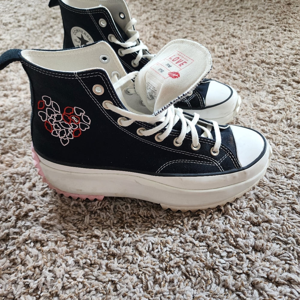 Converse Run Star Hike High Crafted Love Embroidered W 12 M 10.5